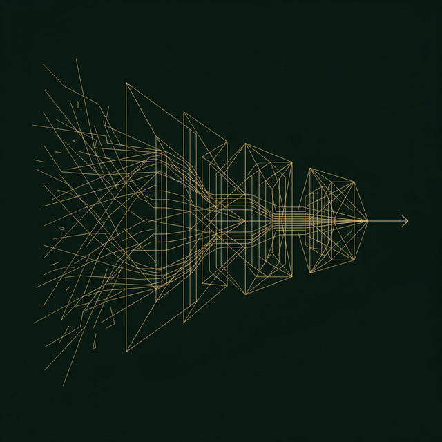 Abstract Lead Generation Funnel Diagram