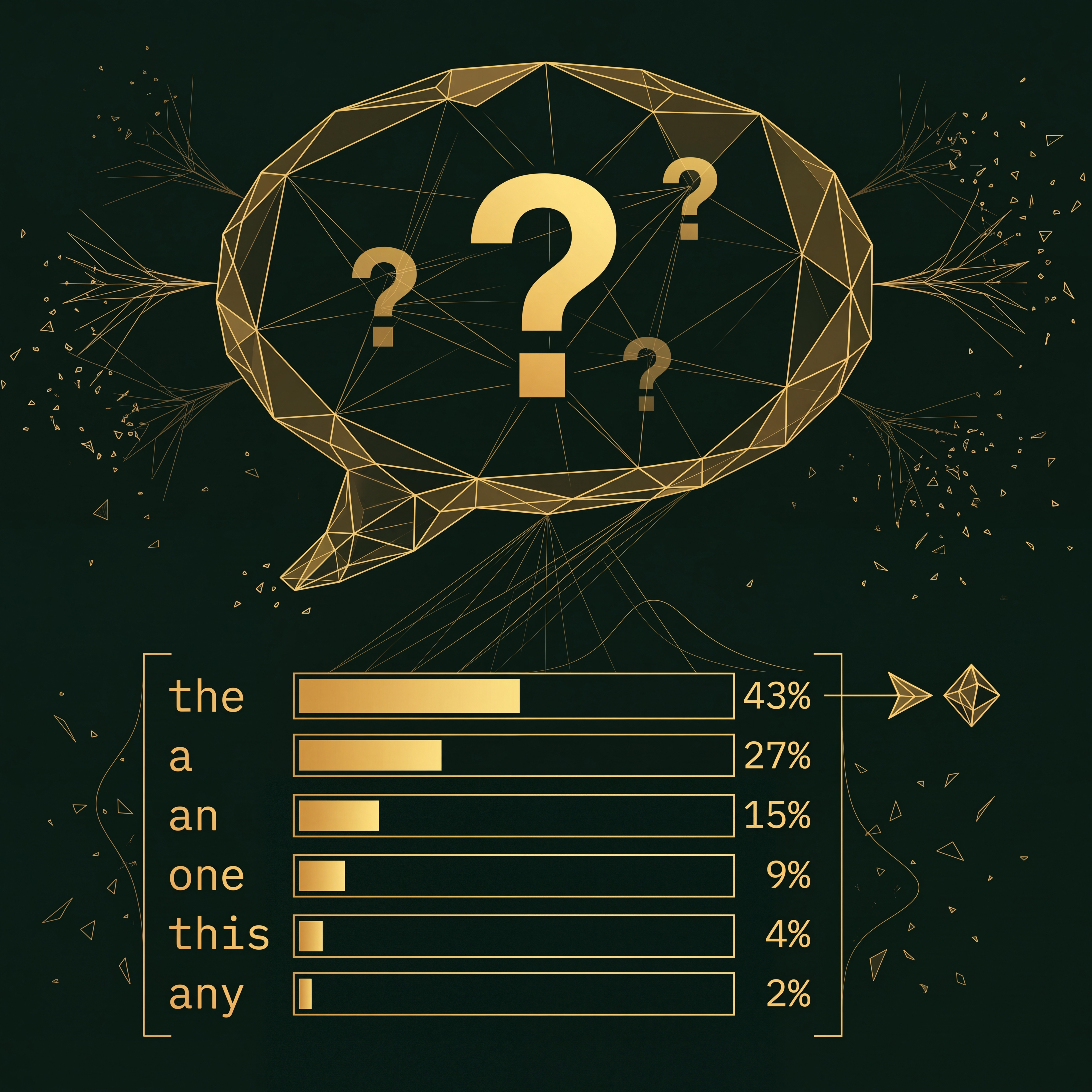 Illustration of likely next-token probabilities inside an LLM